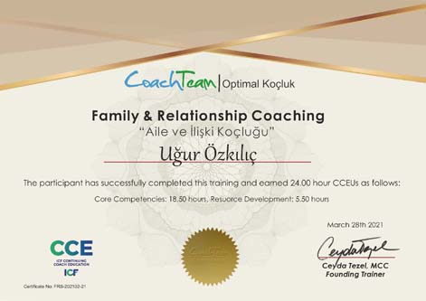 Coach Team Aile Ve İlişki Koçluğu Sertifikası